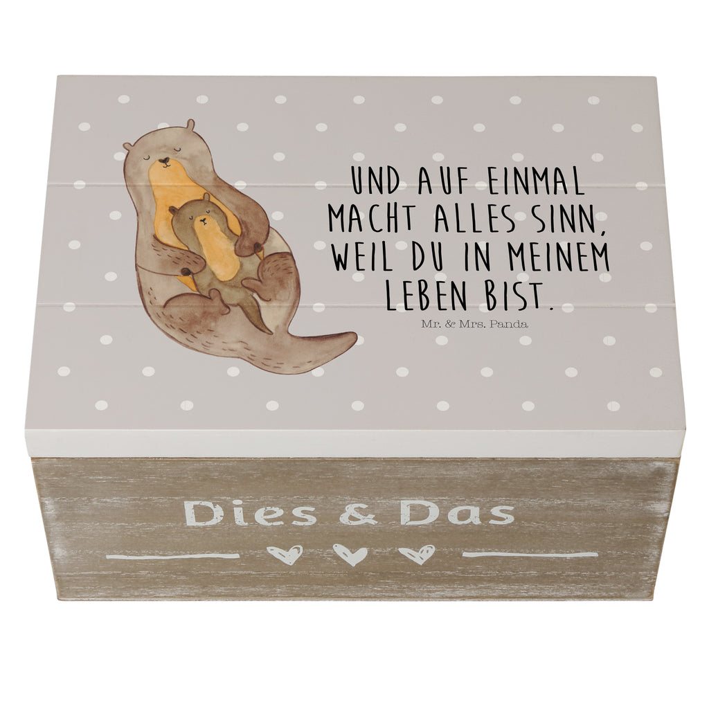 Holzkiste Otter mit Kind Holzkiste, Kiste, Schatzkiste, Truhe, Schatulle, XXL, Erinnerungsbox, Erinnerungskiste, Dekokiste, Aufbewahrungsbox, Otter, Fischotter, Seeotter, Otter Seeotter See Otter