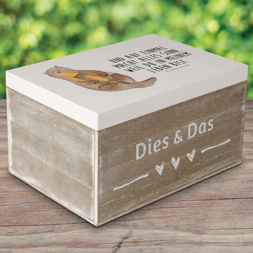 Holzkiste Otter mit Kind Holzkiste, Kiste, Schatzkiste, Truhe, Schatulle, XXL, Erinnerungsbox, Erinnerungskiste, Dekokiste, Aufbewahrungsbox, Otter, Fischotter, Seeotter, Otter Seeotter See Otter