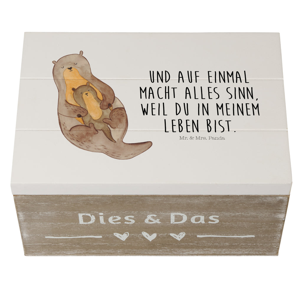 Holzkiste Otter mit Kind Holzkiste, Kiste, Schatzkiste, Truhe, Schatulle, XXL, Erinnerungsbox, Erinnerungskiste, Dekokiste, Aufbewahrungsbox, Otter, Fischotter, Seeotter, Otter Seeotter See Otter