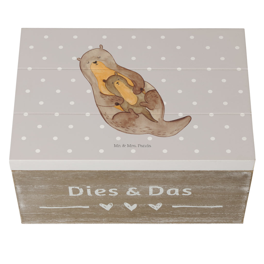 Holzkiste Otter mit Kind Holzkiste, Kiste, Schatzkiste, Truhe, Schatulle, XXL, Erinnerungsbox, Erinnerungskiste, Dekokiste, Aufbewahrungsbox, Otter, Fischotter, Seeotter, Otter Seeotter See Otter