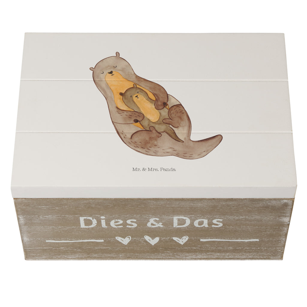 Holzkiste Otter mit Kind Holzkiste, Kiste, Schatzkiste, Truhe, Schatulle, XXL, Erinnerungsbox, Erinnerungskiste, Dekokiste, Aufbewahrungsbox, Otter, Fischotter, Seeotter, Otter Seeotter See Otter