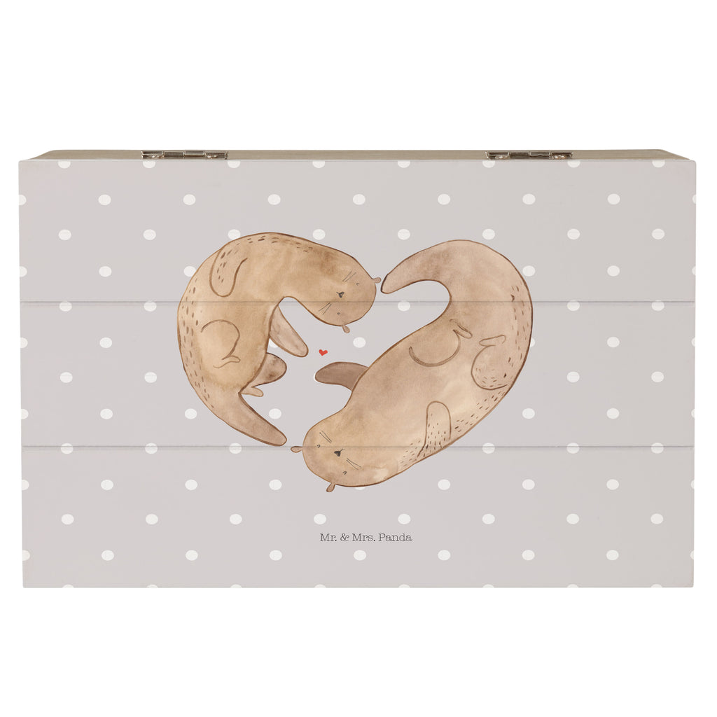 Holzkiste Otter Herz Holzkiste, Kiste, Schatzkiste, Truhe, Schatulle, XXL, Erinnerungsbox, Erinnerungskiste, Dekokiste, Aufbewahrungsbox, Otter, Fischotter, Seeotter, Liebe, Herz, Liebesbeweis, Liebesgeschenk, Bessere Hälfte, Love you, Jahrestag, Hochzeitstag, Verlobung, gemeinsames Leben