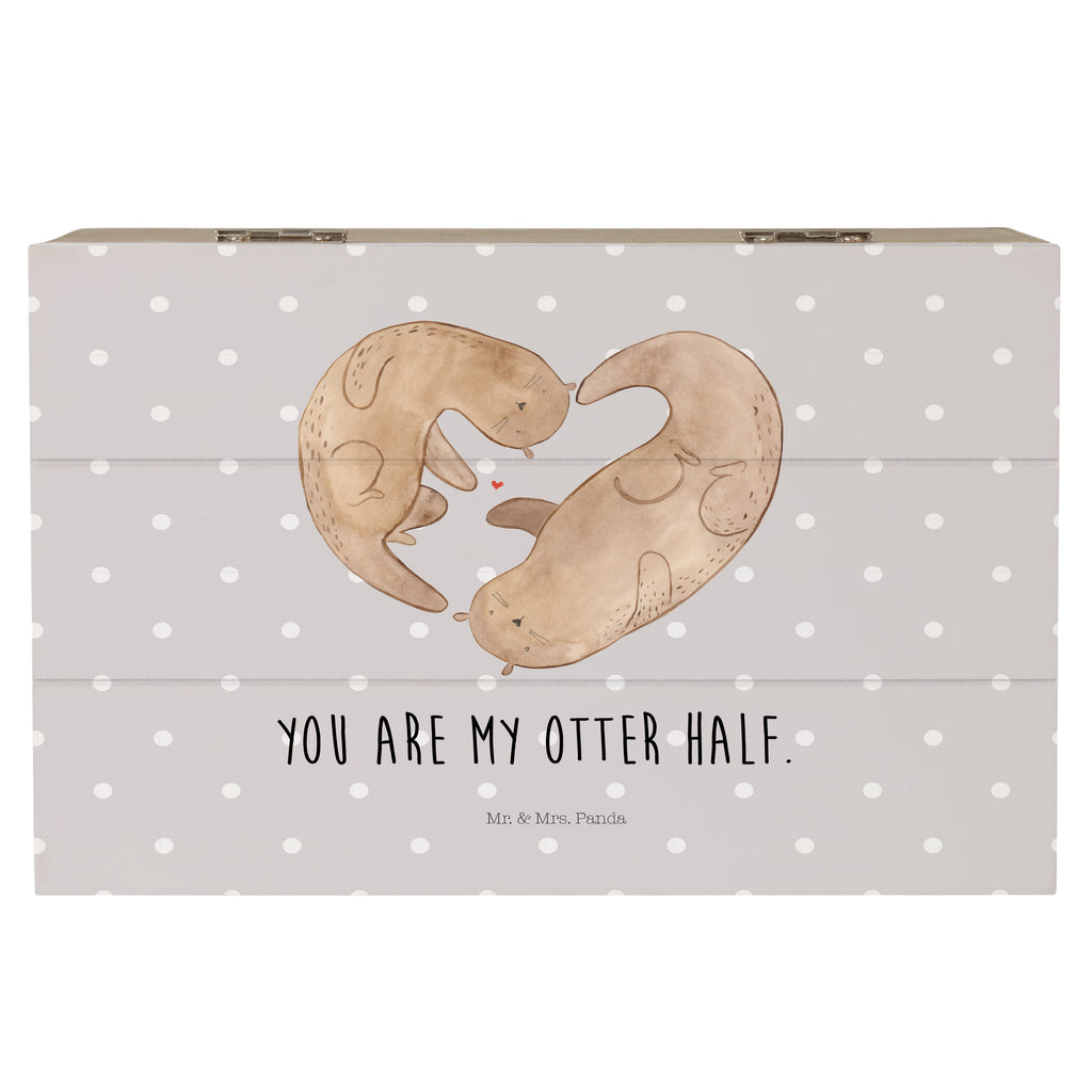 Holzkiste Otter Herz Holzkiste, Kiste, Schatzkiste, Truhe, Schatulle, XXL, Erinnerungsbox, Erinnerungskiste, Dekokiste, Aufbewahrungsbox, Otter, Fischotter, Seeotter, Liebe, Herz, Liebesbeweis, Liebesgeschenk, Bessere Hälfte, Love you, Jahrestag, Hochzeitstag, Verlobung, gemeinsames Leben