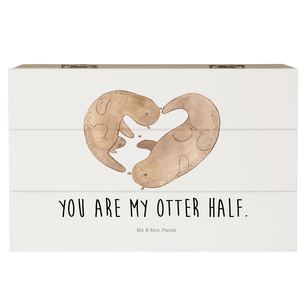 Holzkiste Otter Herz Holzkiste, Kiste, Schatzkiste, Truhe, Schatulle, XXL, Erinnerungsbox, Erinnerungskiste, Dekokiste, Aufbewahrungsbox, Otter, Fischotter, Seeotter, Liebe, Herz, Liebesbeweis, Liebesgeschenk, Bessere Hälfte, Love you, Jahrestag, Hochzeitstag, Verlobung, gemeinsames Leben
