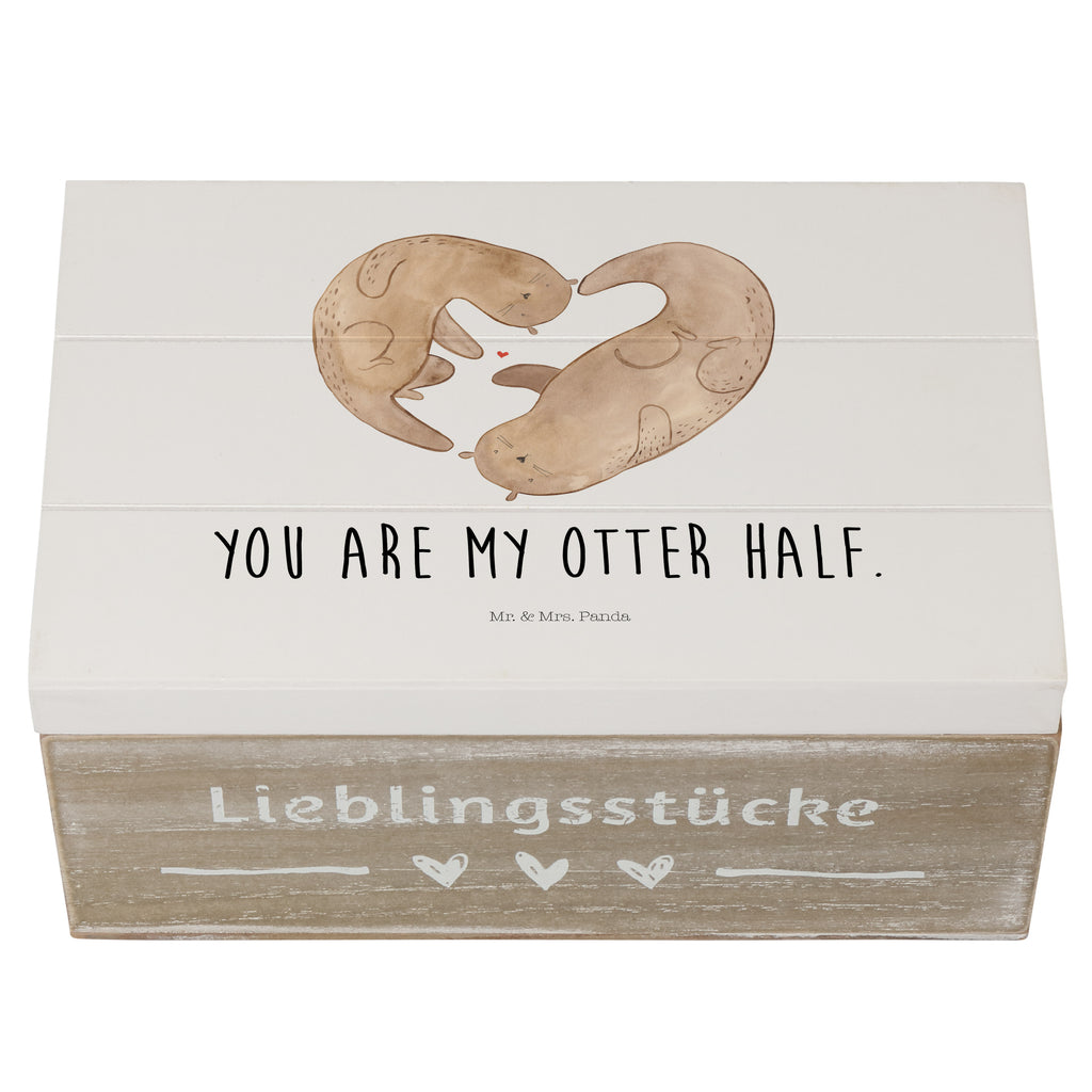 Holzkiste Otter Herz Holzkiste, Kiste, Schatzkiste, Truhe, Schatulle, XXL, Erinnerungsbox, Erinnerungskiste, Dekokiste, Aufbewahrungsbox, Otter, Fischotter, Seeotter, Liebe, Herz, Liebesbeweis, Liebesgeschenk, Bessere Hälfte, Love you, Jahrestag, Hochzeitstag, Verlobung, gemeinsames Leben