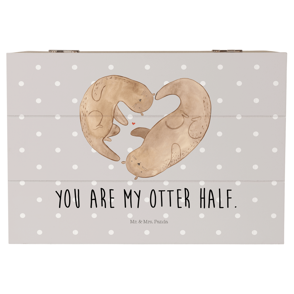 Holzkiste Otter Herz Holzkiste, Kiste, Schatzkiste, Truhe, Schatulle, XXL, Erinnerungsbox, Erinnerungskiste, Dekokiste, Aufbewahrungsbox, Otter, Fischotter, Seeotter, Liebe, Herz, Liebesbeweis, Liebesgeschenk, Bessere Hälfte, Love you, Jahrestag, Hochzeitstag, Verlobung, gemeinsames Leben