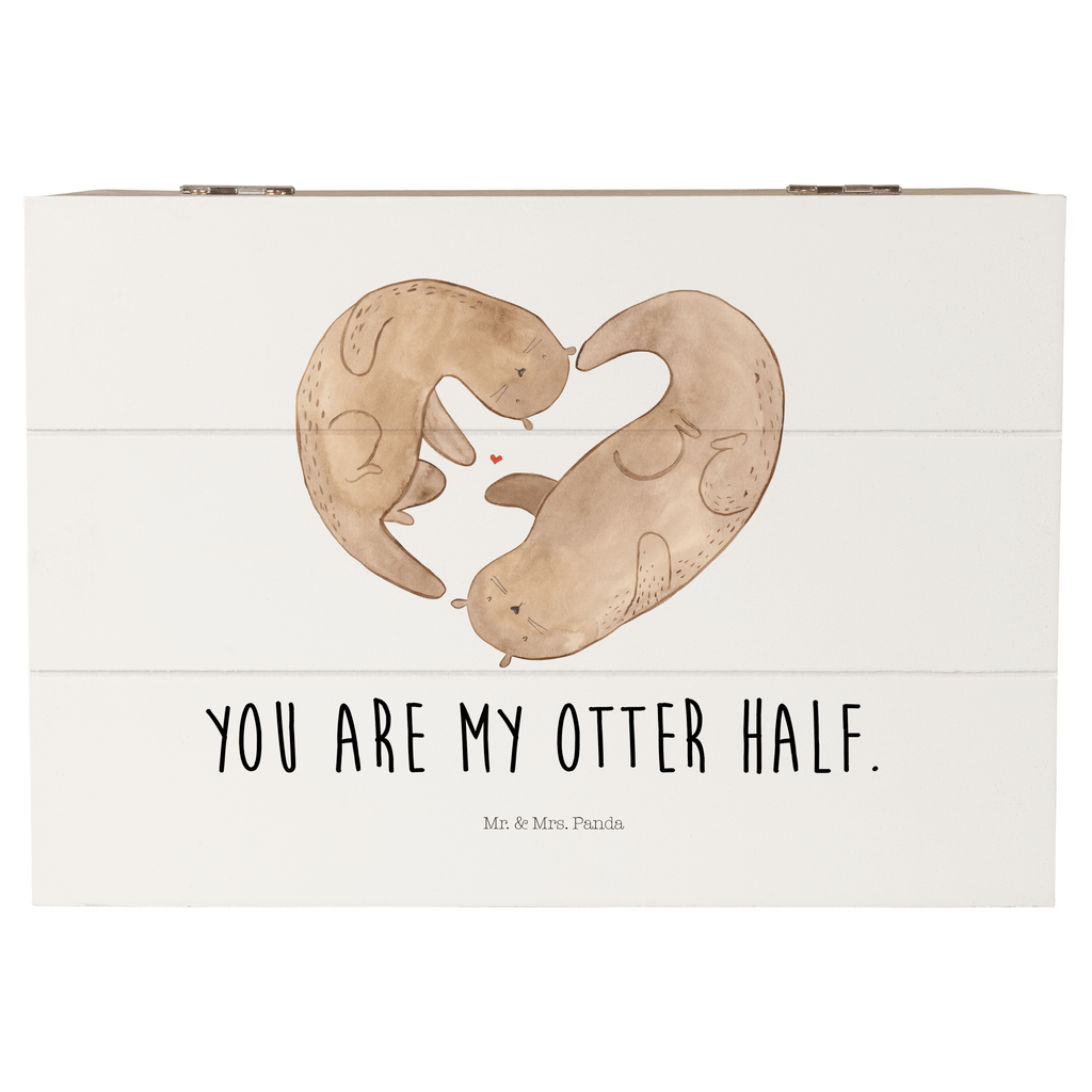 Holzkiste Otter Herz Holzkiste, Kiste, Schatzkiste, Truhe, Schatulle, XXL, Erinnerungsbox, Erinnerungskiste, Dekokiste, Aufbewahrungsbox, Otter, Fischotter, Seeotter, Liebe, Herz, Liebesbeweis, Liebesgeschenk, Bessere Hälfte, Love you, Jahrestag, Hochzeitstag, Verlobung, gemeinsames Leben