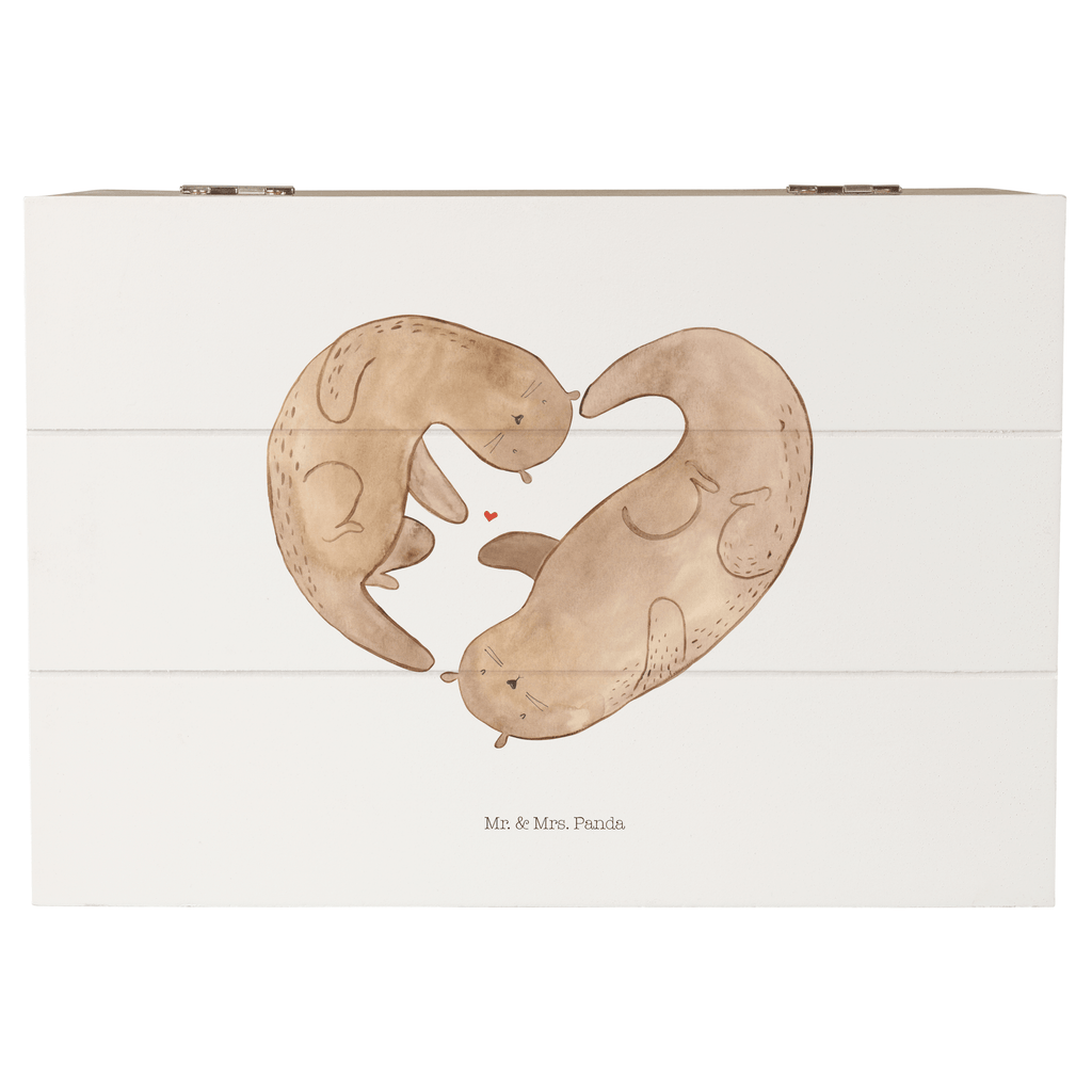 Holzkiste Otter Herz Holzkiste, Kiste, Schatzkiste, Truhe, Schatulle, XXL, Erinnerungsbox, Erinnerungskiste, Dekokiste, Aufbewahrungsbox, Otter, Fischotter, Seeotter, Liebe, Herz, Liebesbeweis, Liebesgeschenk, Bessere Hälfte, Love you, Jahrestag, Hochzeitstag, Verlobung, gemeinsames Leben