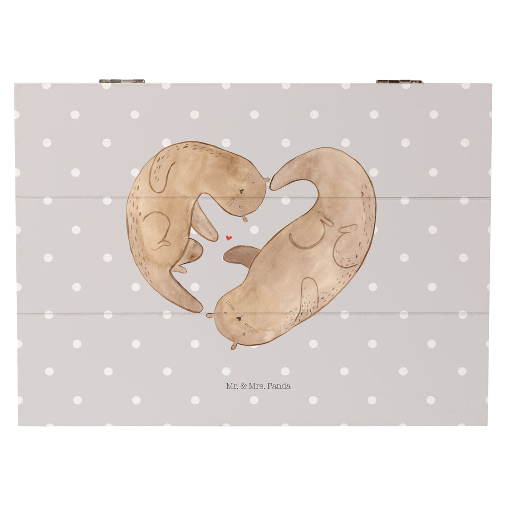 Holzkiste Otter Herz Holzkiste, Kiste, Schatzkiste, Truhe, Schatulle, XXL, Erinnerungsbox, Erinnerungskiste, Dekokiste, Aufbewahrungsbox, Otter, Fischotter, Seeotter, Liebe, Herz, Liebesbeweis, Liebesgeschenk, Bessere Hälfte, Love you, Jahrestag, Hochzeitstag, Verlobung, gemeinsames Leben