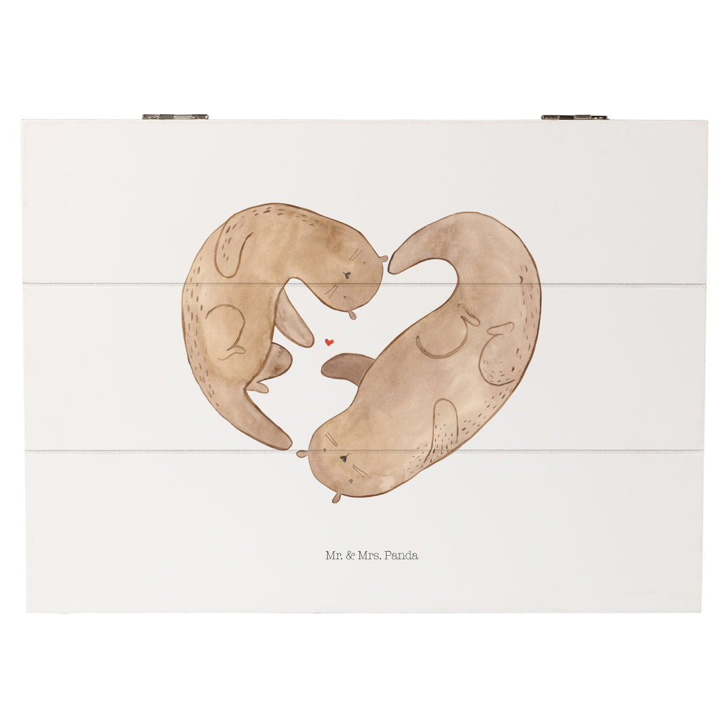 Holzkiste Otter Herz Holzkiste, Kiste, Schatzkiste, Truhe, Schatulle, XXL, Erinnerungsbox, Erinnerungskiste, Dekokiste, Aufbewahrungsbox, Otter, Fischotter, Seeotter, Liebe, Herz, Liebesbeweis, Liebesgeschenk, Bessere Hälfte, Love you, Jahrestag, Hochzeitstag, Verlobung, gemeinsames Leben