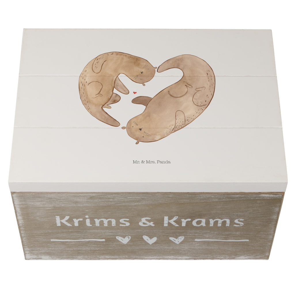 Holzkiste Otter Herz Holzkiste, Kiste, Schatzkiste, Truhe, Schatulle, XXL, Erinnerungsbox, Erinnerungskiste, Dekokiste, Aufbewahrungsbox, Otter, Fischotter, Seeotter, Liebe, Herz, Liebesbeweis, Liebesgeschenk, Bessere Hälfte, Love you, Jahrestag, Hochzeitstag, Verlobung, gemeinsames Leben