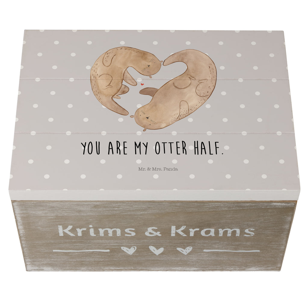 Holzkiste Otter Herz Holzkiste, Kiste, Schatzkiste, Truhe, Schatulle, XXL, Erinnerungsbox, Erinnerungskiste, Dekokiste, Aufbewahrungsbox, Otter, Fischotter, Seeotter, Liebe, Herz, Liebesbeweis, Liebesgeschenk, Bessere Hälfte, Love you, Jahrestag, Hochzeitstag, Verlobung, gemeinsames Leben