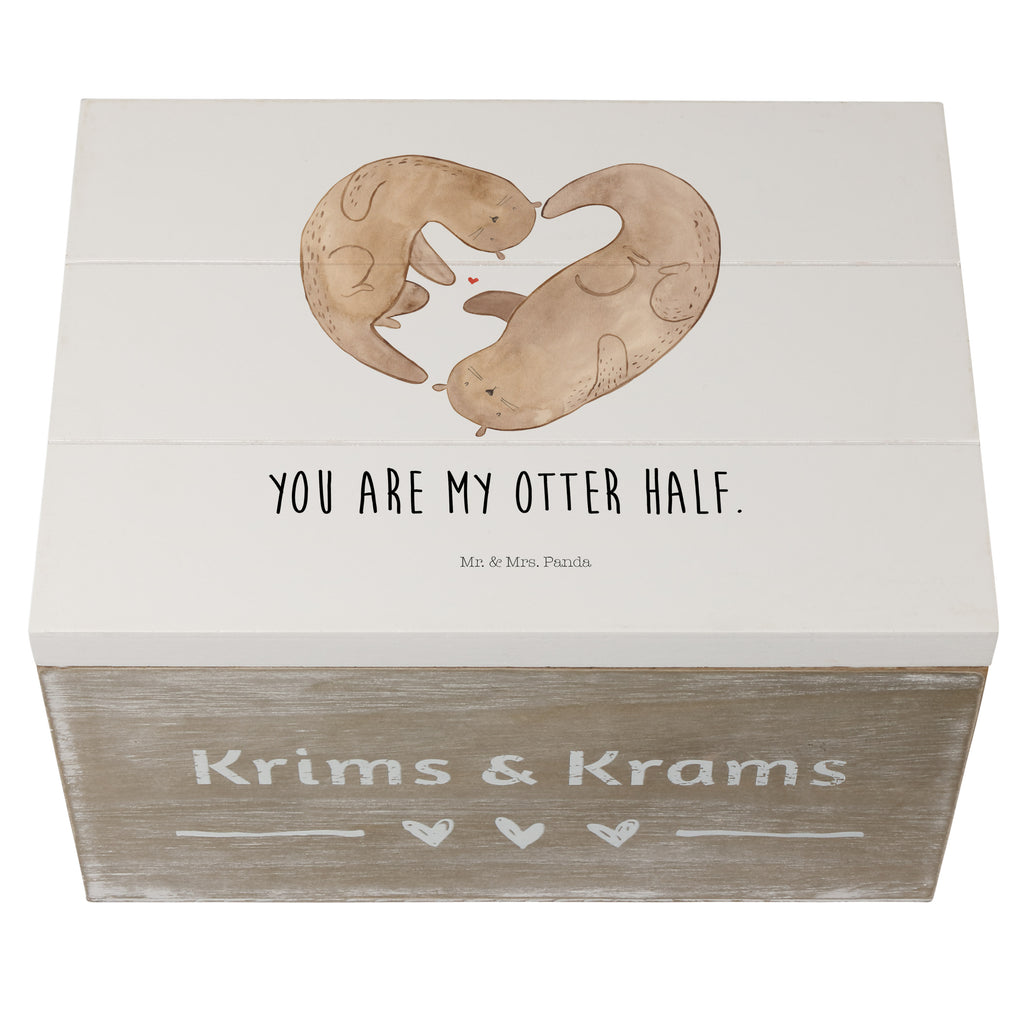 Holzkiste Otter Herz Holzkiste, Kiste, Schatzkiste, Truhe, Schatulle, XXL, Erinnerungsbox, Erinnerungskiste, Dekokiste, Aufbewahrungsbox, Otter, Fischotter, Seeotter, Liebe, Herz, Liebesbeweis, Liebesgeschenk, Bessere Hälfte, Love you, Jahrestag, Hochzeitstag, Verlobung, gemeinsames Leben