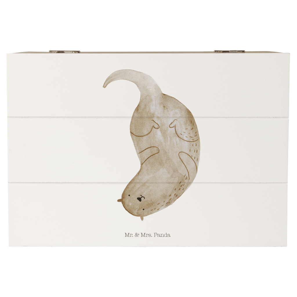 Holzkiste Otter kopfüber Holzkiste, Kiste, Schatzkiste, Truhe, Schatulle, XXL, Erinnerungsbox, Erinnerungskiste, Dekokiste, Aufbewahrungsbox, Otter, Fischotter, Seeotter, Otter Seeotter See Otter