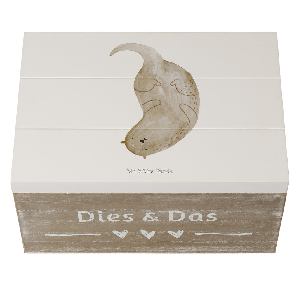 Holzkiste Otter kopfüber Holzkiste, Kiste, Schatzkiste, Truhe, Schatulle, XXL, Erinnerungsbox, Erinnerungskiste, Dekokiste, Aufbewahrungsbox, Otter, Fischotter, Seeotter, Otter Seeotter See Otter
