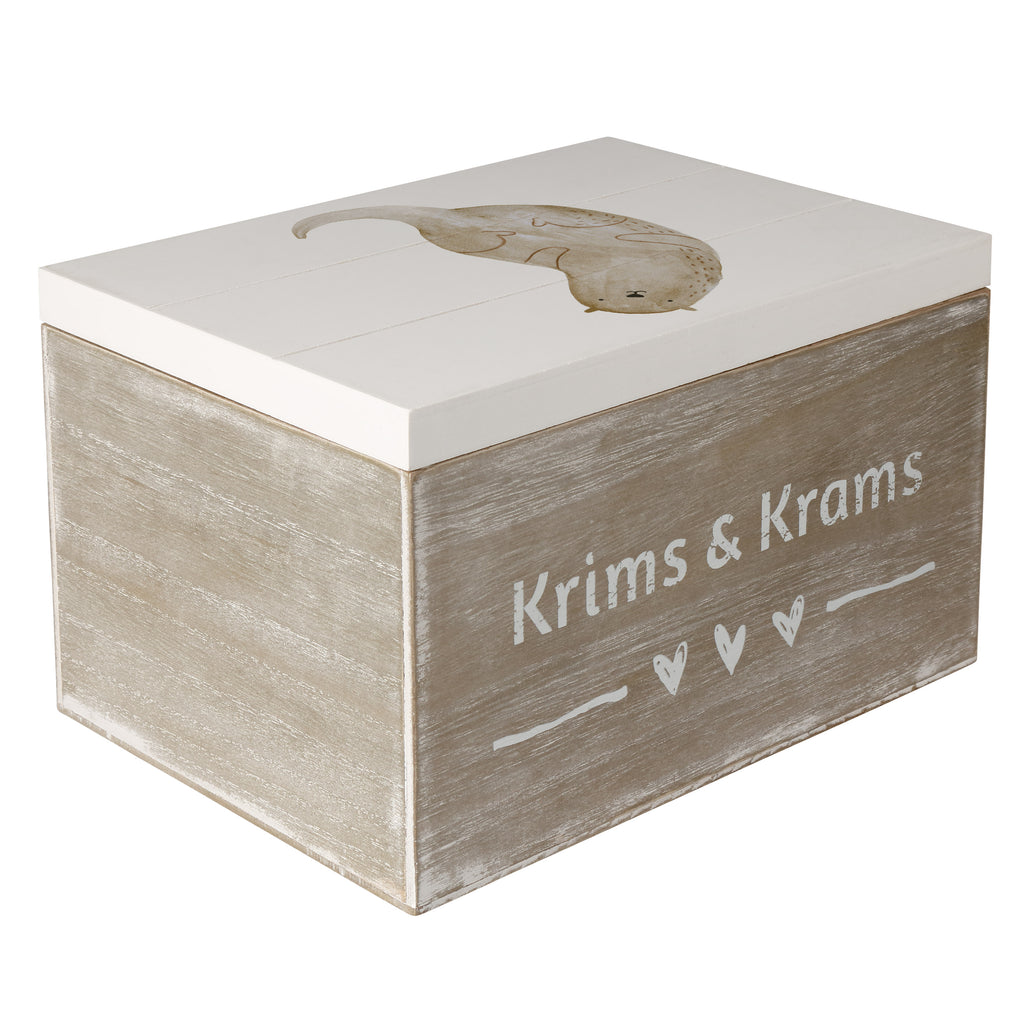 Holzkiste Otter kopfüber Holzkiste, Kiste, Schatzkiste, Truhe, Schatulle, XXL, Erinnerungsbox, Erinnerungskiste, Dekokiste, Aufbewahrungsbox, Otter, Fischotter, Seeotter, Otter Seeotter See Otter