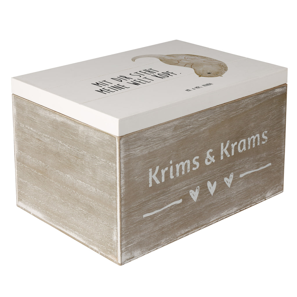 Holzkiste Otter kopfüber Holzkiste, Kiste, Schatzkiste, Truhe, Schatulle, XXL, Erinnerungsbox, Erinnerungskiste, Dekokiste, Aufbewahrungsbox, Otter, Fischotter, Seeotter, Otter Seeotter See Otter