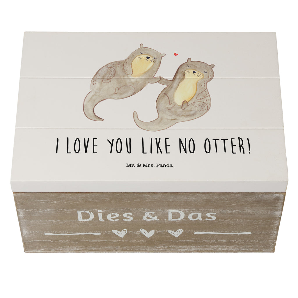 Holzkiste Otter händchenhaltend Holzkiste, Kiste, Schatzkiste, Truhe, Schatulle, XXL, Erinnerungsbox, Erinnerungskiste, Dekokiste, Aufbewahrungsbox, Otter, Fischotter, Seeotter, Otter Seeotter See Otter