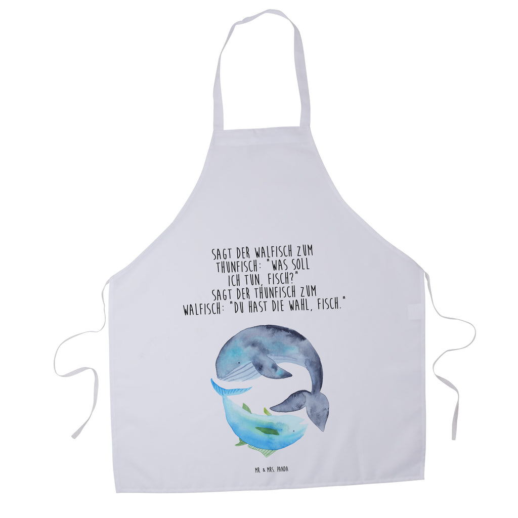 Kochschürze Walfisch & Thunfisch Schürze, Backschürze, Küchenschürze, Grillschürze, Latzschürze, Tiermotive, Gute Laune, lustige Sprüche, Tiere, Wal, Wahl, Tunfisch, Wortwitz lustig, Spruch lustig, Flachwitz, Witz, Spruch des Tages, Flachwitz Geschenk