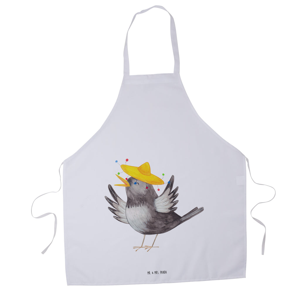 Kochschürze Rabe mit Sombrero Schürze, Backschürze, Küchenschürze, Grillschürze, Latzschürze, Tiermotive, Gute Laune, lustige Sprüche, Tiere, Rabe, Vogel, Vögel, Spruch positiv, fröhlich sein, glücklich sein, Glück Spruch, froh, Elster, Motivation