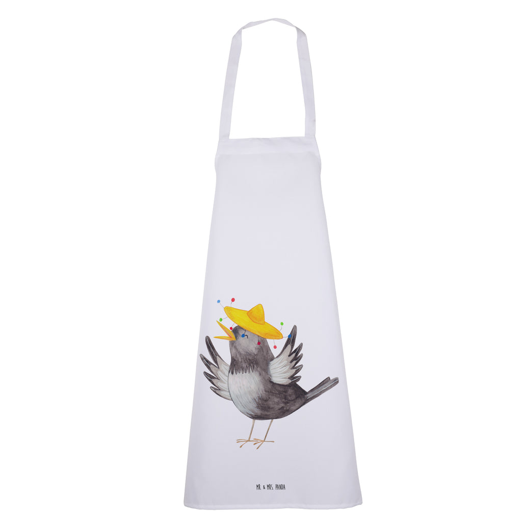 Kochschürze Rabe mit Sombrero Schürze, Backschürze, Küchenschürze, Grillschürze, Latzschürze, Tiermotive, Gute Laune, lustige Sprüche, Tiere, Rabe, Vogel, Vögel, Spruch positiv, fröhlich sein, glücklich sein, Glück Spruch, froh, Elster, Motivation