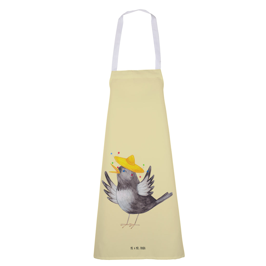 Kochschürze Rabe mit Sombrero Schürze, Backschürze, Küchenschürze, Grillschürze, Latzschürze, Tiermotive, Gute Laune, lustige Sprüche, Tiere, Rabe, Vogel, Vögel, Spruch positiv, fröhlich sein, glücklich sein, Glück Spruch, froh, Elster, Motivation