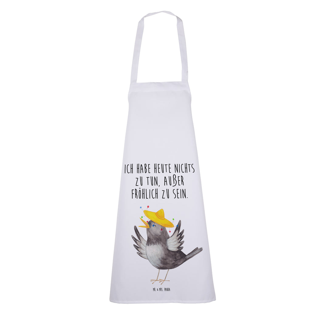 Kochschürze Rabe mit Sombrero Schürze, Backschürze, Küchenschürze, Grillschürze, Latzschürze, Tiermotive, Gute Laune, lustige Sprüche, Tiere, Rabe, Vogel, Vögel, Spruch positiv, fröhlich sein, glücklich sein, Glück Spruch, froh, Elster, Motivation
