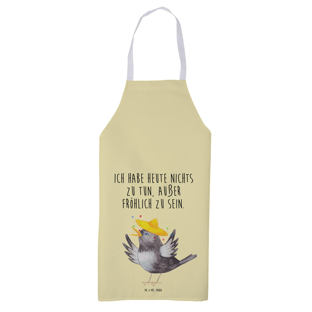 Kochschürze Rabe mit Sombrero Schürze, Backschürze, Küchenschürze, Grillschürze, Latzschürze, Tiermotive, Gute Laune, lustige Sprüche, Tiere, Rabe, Vogel, Vögel, Spruch positiv, fröhlich sein, glücklich sein, Glück Spruch, froh, Elster, Motivation