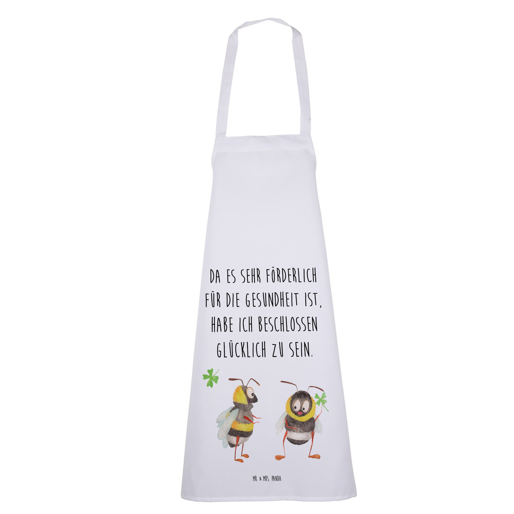 Kochschürze Hummeln mit Kleeblatt Schürze, Backschürze, Küchenschürze, Grillschürze, Latzschürze, Tiermotive, Gute Laune, lustige Sprüche, Tiere, Hummel, Biene, Spruch positiv, Biene Deko, Spruch schön, glücklich sein, glücklich werden, Spruch fröhlich