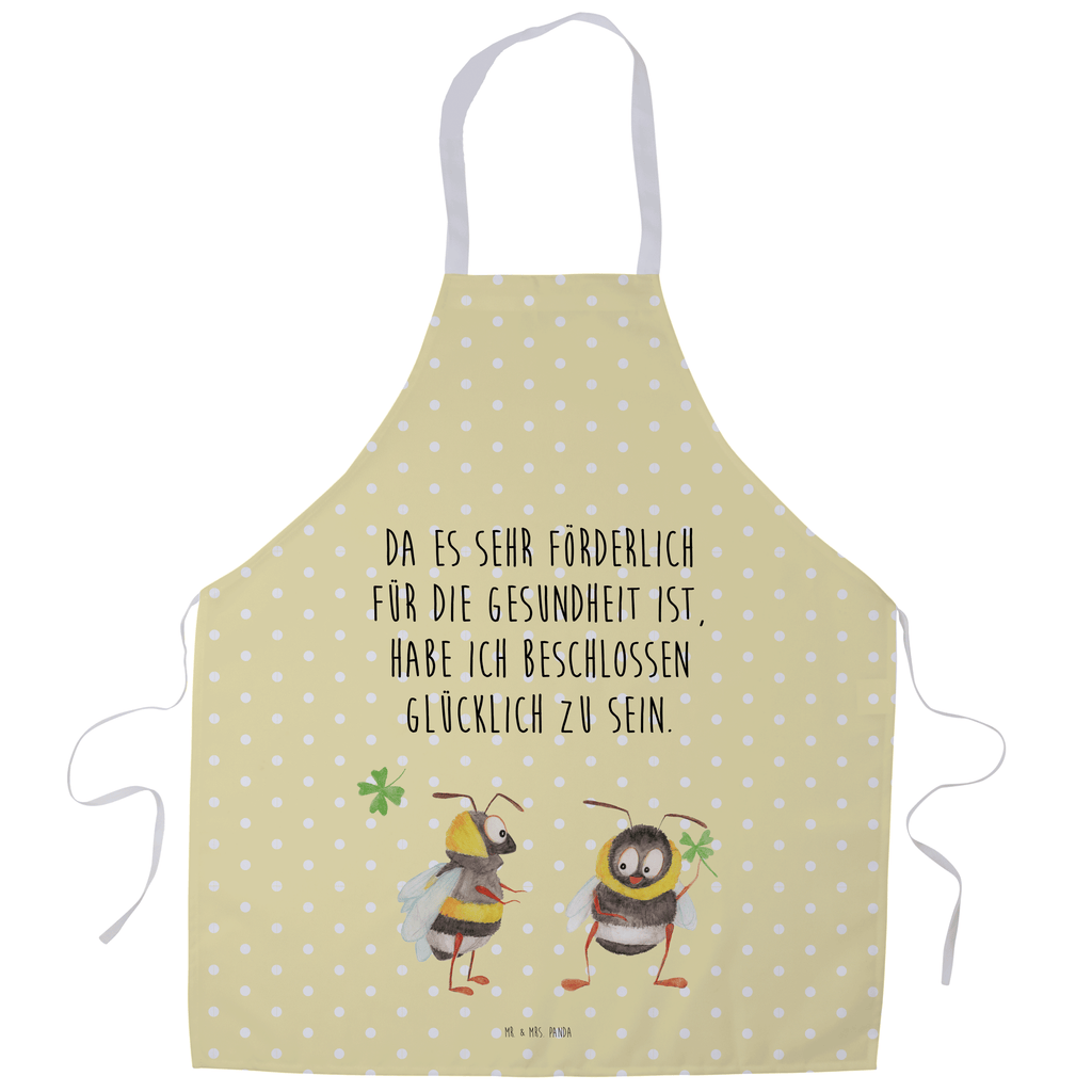 Kochschürze Hummeln mit Kleeblatt Schürze, Backschürze, Küchenschürze, Grillschürze, Latzschürze, Tiermotive, Gute Laune, lustige Sprüche, Tiere, Hummel, Biene, Spruch positiv, Biene Deko, Spruch schön, glücklich sein, glücklich werden, Spruch fröhlich