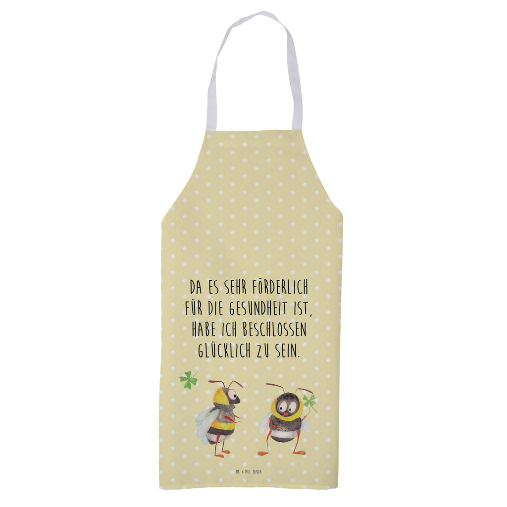 Kochschürze Hummeln mit Kleeblatt Schürze, Backschürze, Küchenschürze, Grillschürze, Latzschürze, Tiermotive, Gute Laune, lustige Sprüche, Tiere, Hummel, Biene, Spruch positiv, Biene Deko, Spruch schön, glücklich sein, glücklich werden, Spruch fröhlich