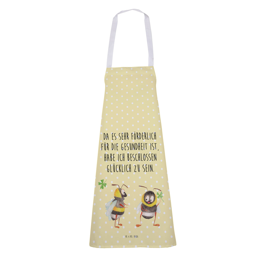Kochschürze Hummeln mit Kleeblatt Schürze, Backschürze, Küchenschürze, Grillschürze, Latzschürze, Tiermotive, Gute Laune, lustige Sprüche, Tiere, Hummel, Biene, Spruch positiv, Biene Deko, Spruch schön, glücklich sein, glücklich werden, Spruch fröhlich