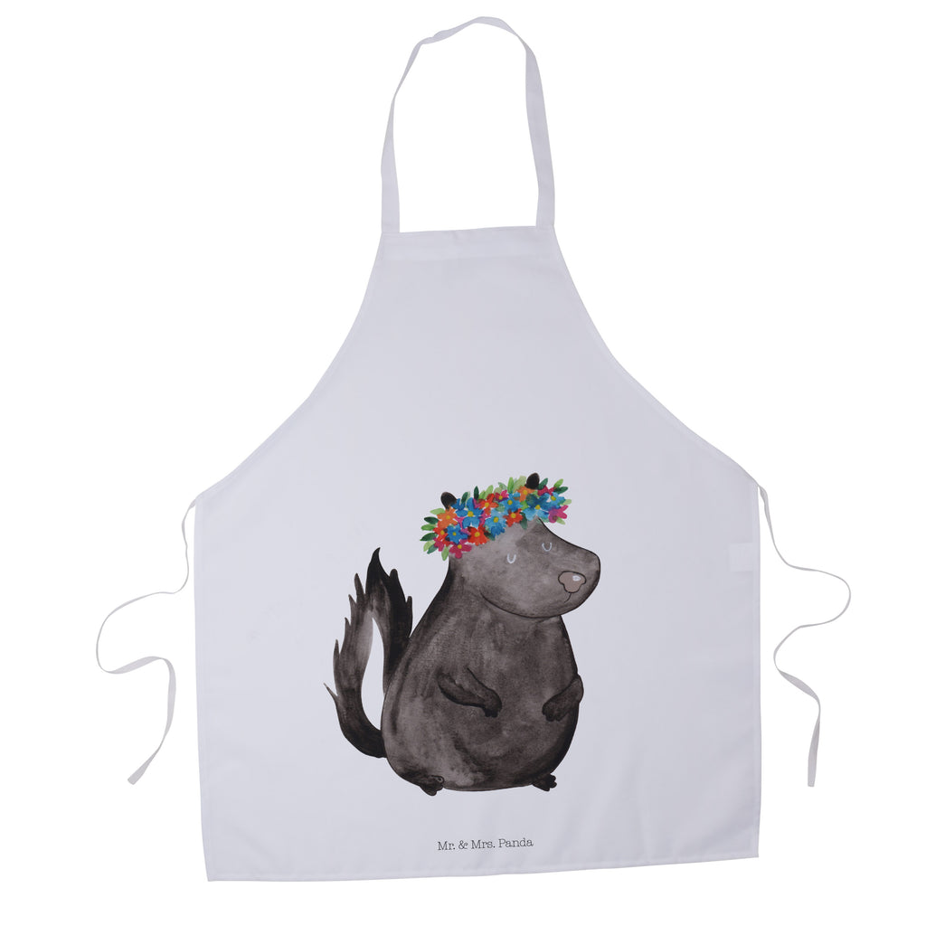 Kochschürze Stinktier Blumenmaedchen Schürze, Backschürze, Küchenschürze, Grillschürze, Latzschürze, Stinktier, Skunk, Wildtier, Raubtier, Stinker, Stinki, Yoga, Namaste, Lebe, Liebe, Lache