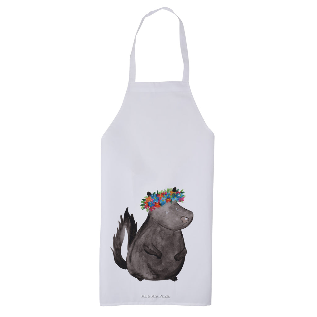 Kochschürze Stinktier Blumenmaedchen Schürze, Backschürze, Küchenschürze, Grillschürze, Latzschürze, Stinktier, Skunk, Wildtier, Raubtier, Stinker, Stinki, Yoga, Namaste, Lebe, Liebe, Lache