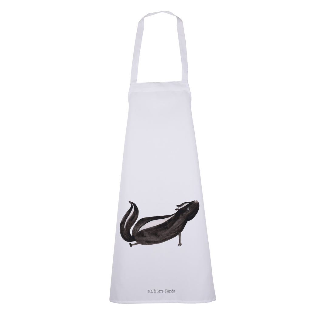 Kochschürze Stinktier Yoga Schürze, Backschürze, Küchenschürze, Grillschürze, Latzschürze, Stinktier, Skunk, Wildtier, Raubtier, Stinker, Stinki, Yoga, Namaste, Lebe, Liebe, Lache