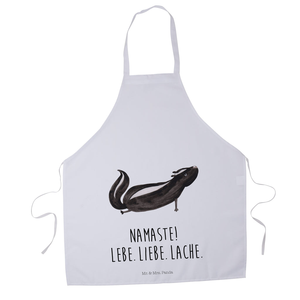 Kochschürze Stinktier Yoga Schürze, Backschürze, Küchenschürze, Grillschürze, Latzschürze, Stinktier, Skunk, Wildtier, Raubtier, Stinker, Stinki, Yoga, Namaste, Lebe, Liebe, Lache