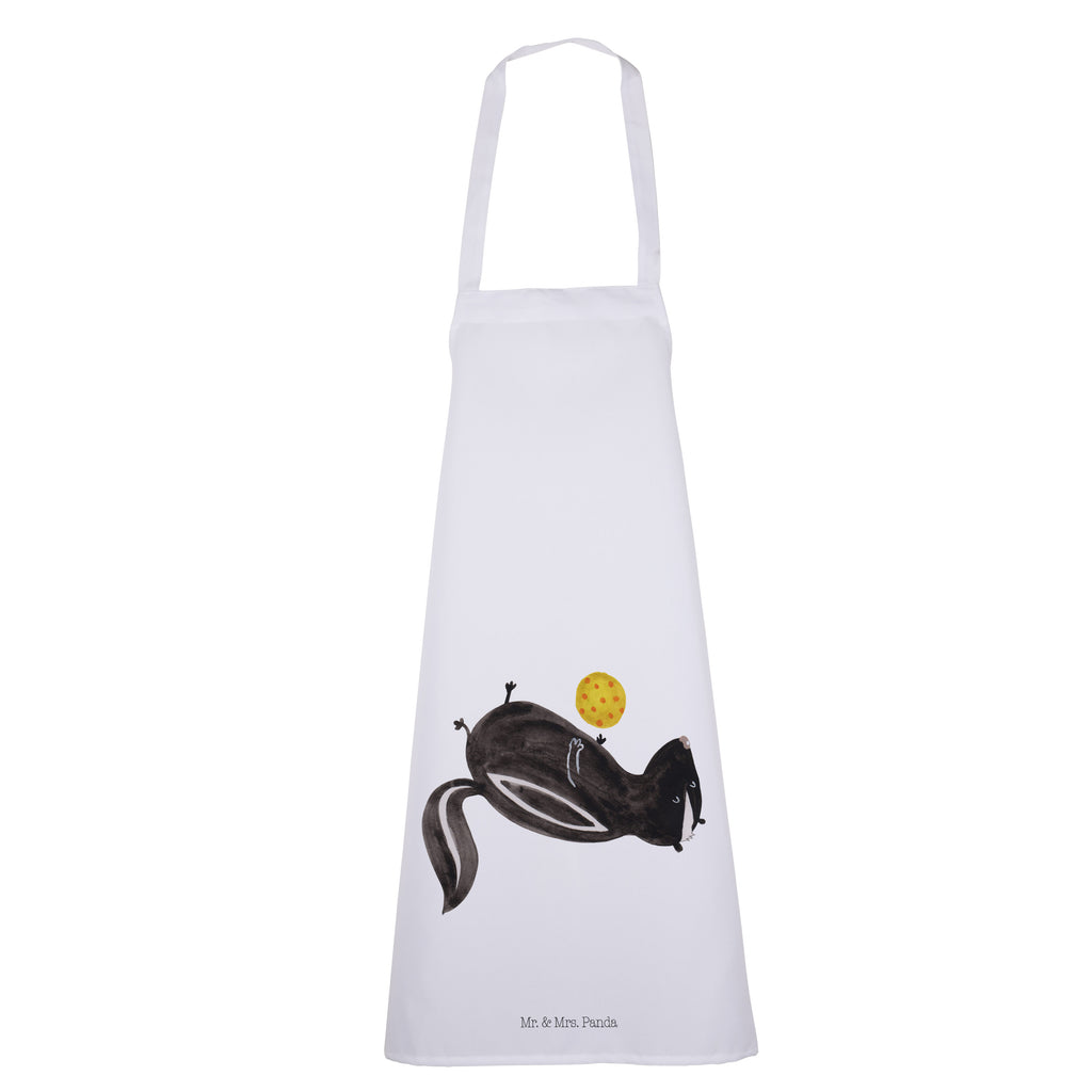 Kochschürze Stinktier Ball Schürze, Backschürze, Küchenschürze, Grillschürze, Latzschürze, Stinktier, Skunk, Wildtier, Raubtier, Stinker, Stinki, verspielt, Weisheit