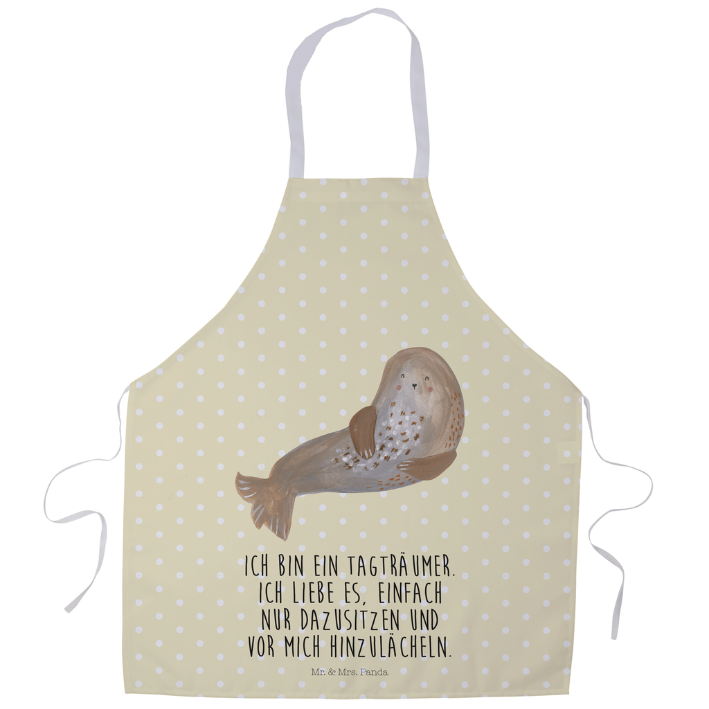 Kochschürze Robbe lachend Schürze, Backschürze, Küchenschürze, Grillschürze, Latzschürze, Tiermotive, Gute Laune, lustige Sprüche, Tiere, Robbe, Robben, Seehund, Strand, Meerestier, Ostsee, Nordsee