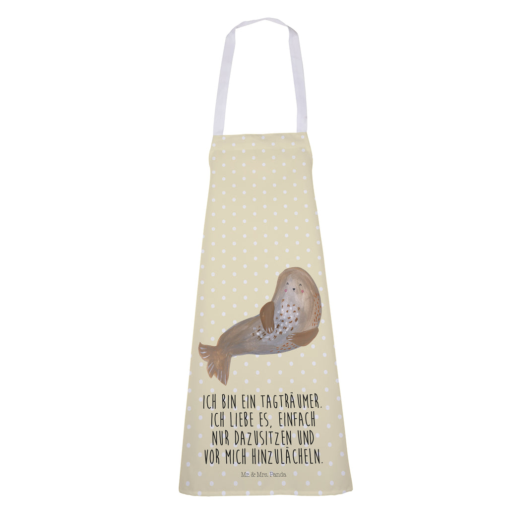 Kochschürze Robbe lachend Schürze, Backschürze, Küchenschürze, Grillschürze, Latzschürze, Tiermotive, Gute Laune, lustige Sprüche, Tiere, Robbe, Robben, Seehund, Strand, Meerestier, Ostsee, Nordsee