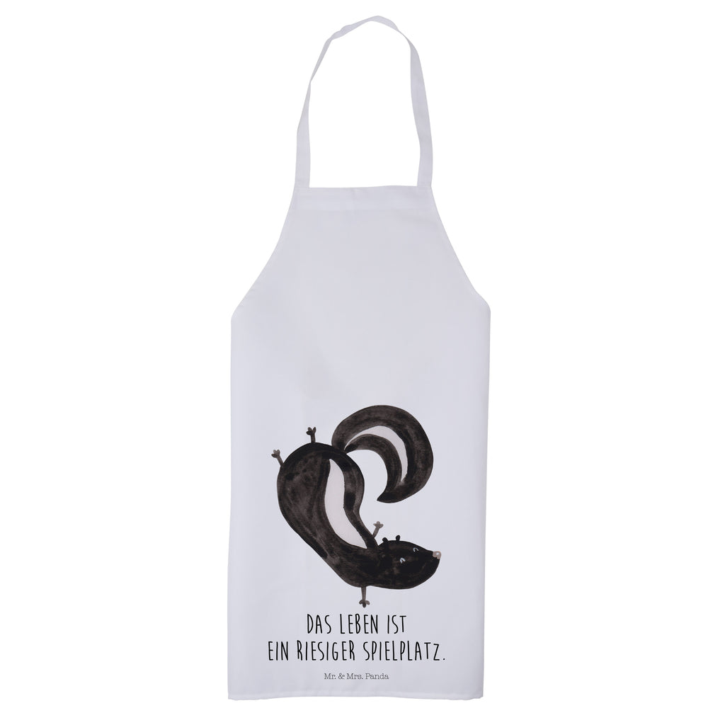 Kochschürze Stinktier Handstand Schürze, Backschürze, Küchenschürze, Grillschürze, Latzschürze, Stinktier, Skunk, Wildtier, Raubtier, Stinker, Stinki, Spielplatz, verpielt, Kind
