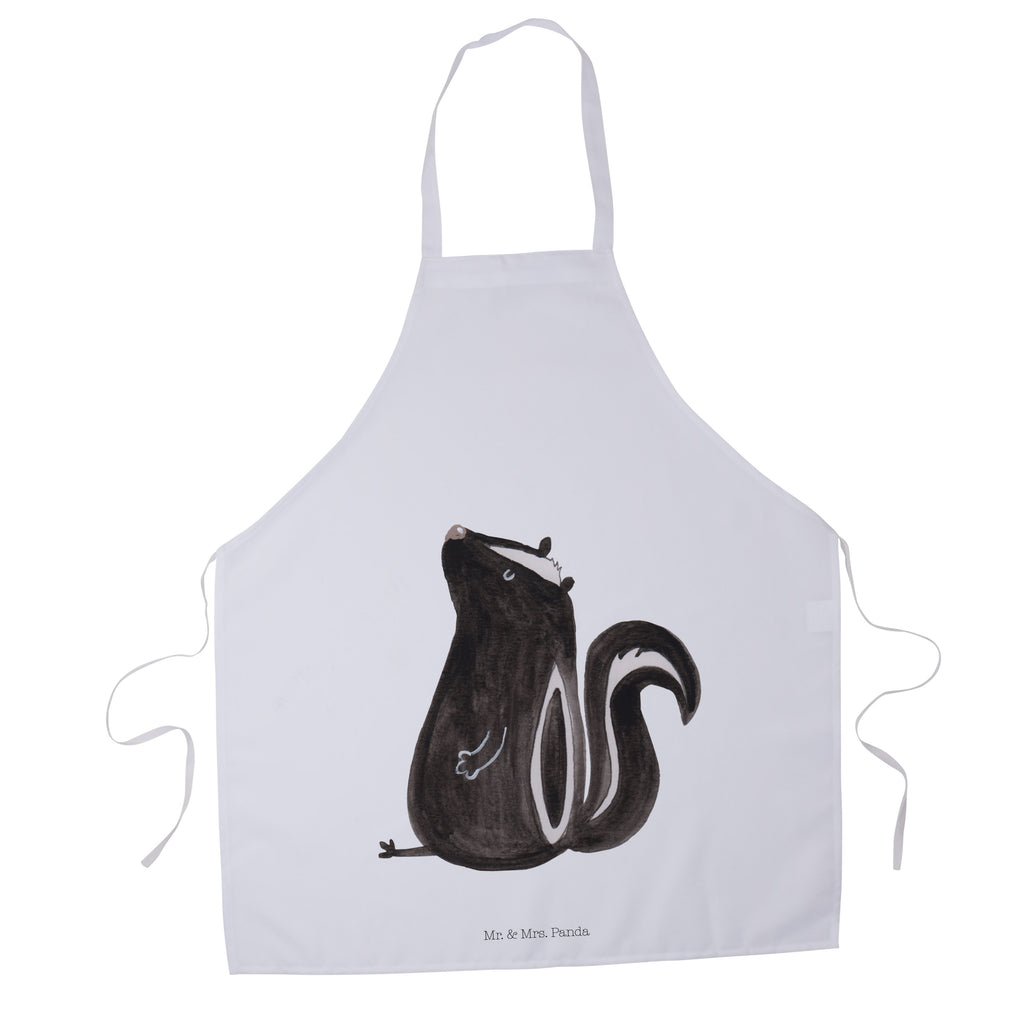 Kochschürze Stinktier sitzend Schürze, Backschürze, Küchenschürze, Grillschürze, Latzschürze, Stinktier, Skunk, Wildtier, Raubtier, Stinker, Stinki, Spruch, Büro, Recht, Besserwisser