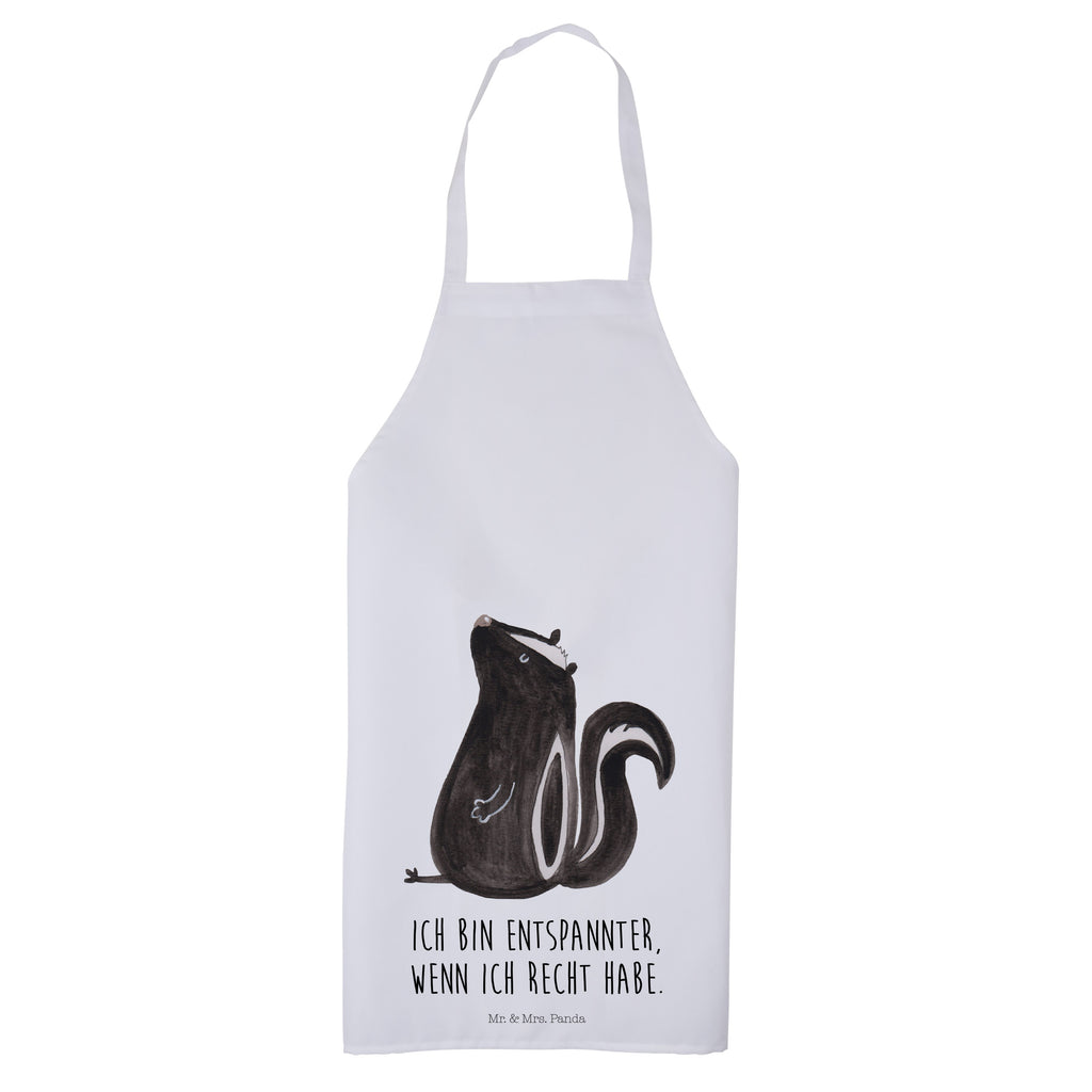 Kochschürze Stinktier sitzend Schürze, Backschürze, Küchenschürze, Grillschürze, Latzschürze, Stinktier, Skunk, Wildtier, Raubtier, Stinker, Stinki, Spruch, Büro, Recht, Besserwisser