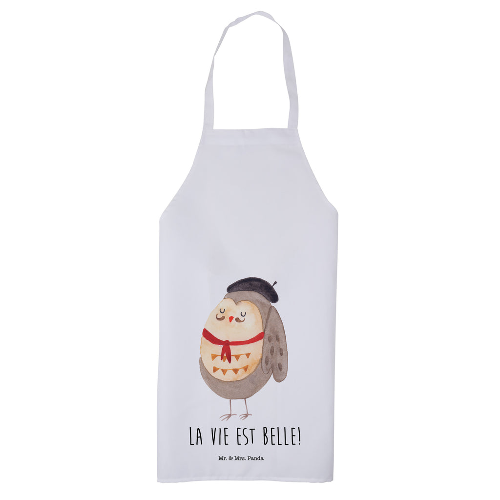 Kochschürze Eule Französisch Schürze, Backschürze, Küchenschürze, Grillschürze, Latzschürze, Eule, Eulen, Eule Deko, Owl, hibou, La vie est belle, das Leben ist schön, Spruch schön, Spruch Französisch, Frankreich