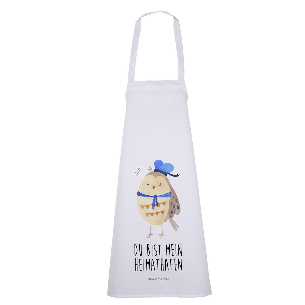 Kochschürze Eule Matrosen Schürze, Backschürze, Küchenschürze, Grillschürze, Latzschürze, Eule, Eule Spruch, Eule Deko, Owl, Wortspiel lustig, Matrose, Freundin, Ehe, Seefahrer, Heimathafen, Hochzeitstag Geschenk