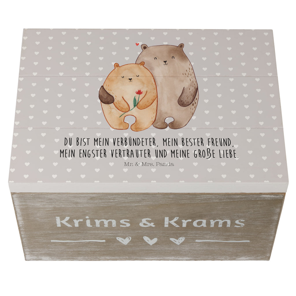 Holzkiste Bären Liebe Holzkiste, Kiste, Schatzkiste, Truhe, Schatulle, XXL, Erinnerungsbox, Erinnerungskiste, Dekokiste, Aufbewahrungsbox, Liebe, Partner, Freund, Freundin, Ehemann, Ehefrau, Heiraten, Verlobung, Heiratsantrag, Liebesgeschenk, Jahrestag, Hocheitstag, Verliebt, Verlobt, Verheiratet, Geschenk Freundin, Geschenk Freund, Liebesbeweis, Hochzeitstag, Geschenk Hochzeit, Bären, Bärchen, Bär
