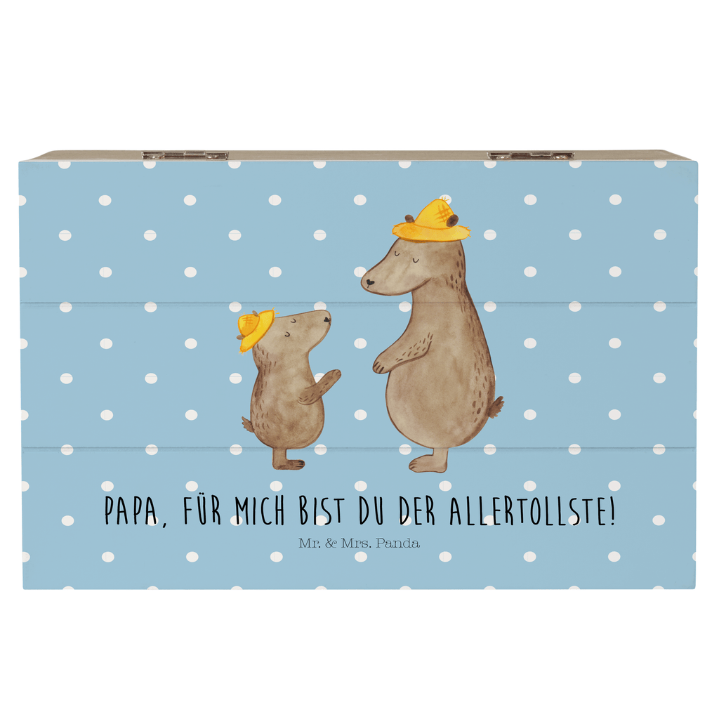 Holzkiste Bären mit Hut Holzkiste, Kiste, Schatzkiste, Truhe, Schatulle, XXL, Erinnerungsbox, Erinnerungskiste, Dekokiste, Aufbewahrungsbox, Familie, Vatertag, Muttertag, Bruder, Schwester, Mama, Papa, Oma, Opa, Bär, Bären, Vater, Papi, Paps, Dad, Daddy, Lieblingsmensch, Sohn, Söhne, Kind, Kinder, Vater-Sohn, Family, Vorbild