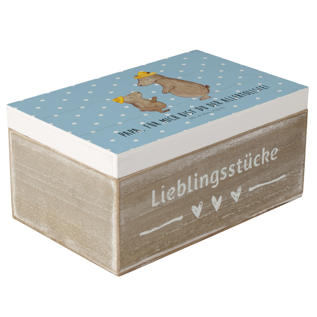 Holzkiste Bären mit Hut Holzkiste, Kiste, Schatzkiste, Truhe, Schatulle, XXL, Erinnerungsbox, Erinnerungskiste, Dekokiste, Aufbewahrungsbox, Familie, Vatertag, Muttertag, Bruder, Schwester, Mama, Papa, Oma, Opa, Bär, Bären, Vater, Papi, Paps, Dad, Daddy, Lieblingsmensch, Sohn, Söhne, Kind, Kinder, Vater-Sohn, Family, Vorbild