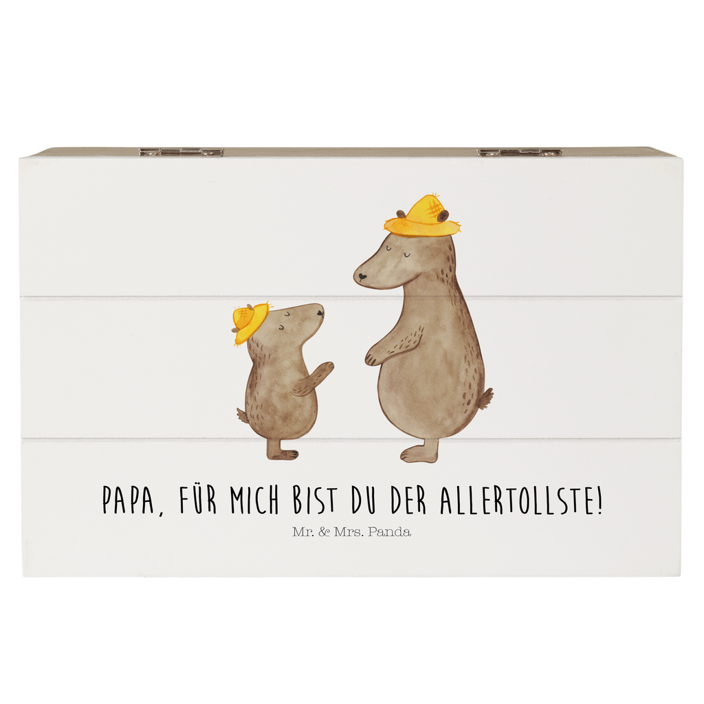 Holzkiste Bären mit Hut Holzkiste, Kiste, Schatzkiste, Truhe, Schatulle, XXL, Erinnerungsbox, Erinnerungskiste, Dekokiste, Aufbewahrungsbox, Familie, Vatertag, Muttertag, Bruder, Schwester, Mama, Papa, Oma, Opa, Bär, Bären, Vater, Papi, Paps, Dad, Daddy, Lieblingsmensch, Sohn, Söhne, Kind, Kinder, Vater-Sohn, Family, Vorbild