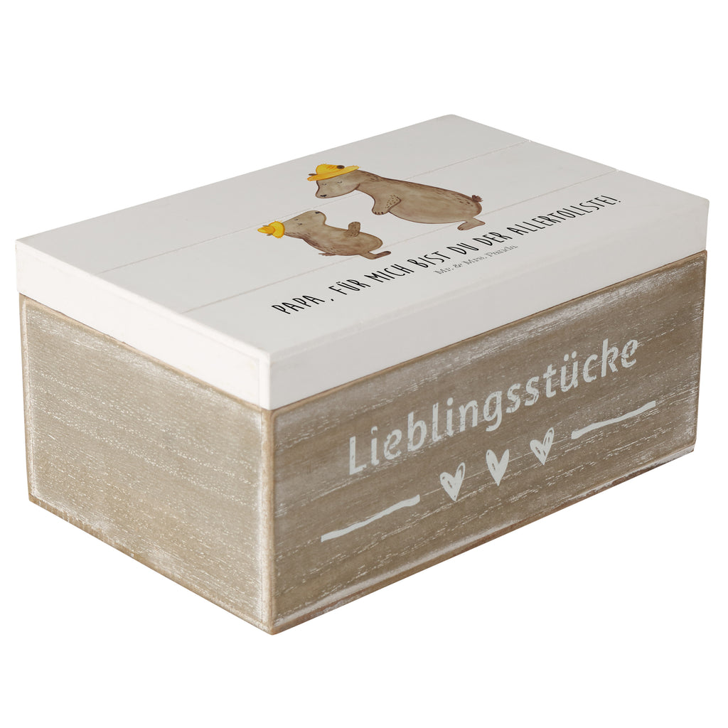Holzkiste Bären mit Hut Holzkiste, Kiste, Schatzkiste, Truhe, Schatulle, XXL, Erinnerungsbox, Erinnerungskiste, Dekokiste, Aufbewahrungsbox, Familie, Vatertag, Muttertag, Bruder, Schwester, Mama, Papa, Oma, Opa, Bär, Bären, Vater, Papi, Paps, Dad, Daddy, Lieblingsmensch, Sohn, Söhne, Kind, Kinder, Vater-Sohn, Family, Vorbild