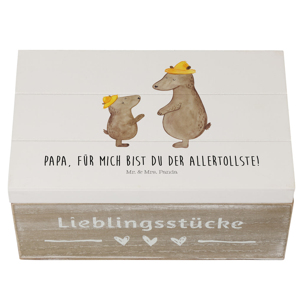 Holzkiste Bären mit Hut Holzkiste, Kiste, Schatzkiste, Truhe, Schatulle, XXL, Erinnerungsbox, Erinnerungskiste, Dekokiste, Aufbewahrungsbox, Familie, Vatertag, Muttertag, Bruder, Schwester, Mama, Papa, Oma, Opa, Bär, Bären, Vater, Papi, Paps, Dad, Daddy, Lieblingsmensch, Sohn, Söhne, Kind, Kinder, Vater-Sohn, Family, Vorbild
